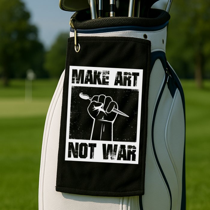 Make Art Not War Golf Towel