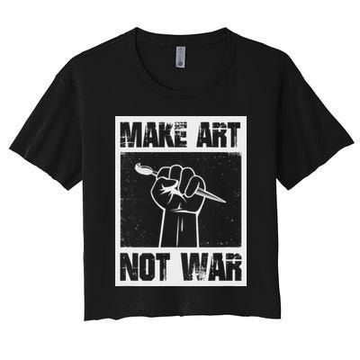 Make Art Not War Crop Top