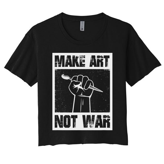 Make Art Not War Crop Top