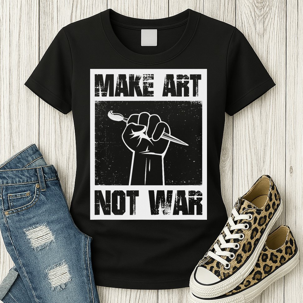 Make Art Not War Womens T-Shirt