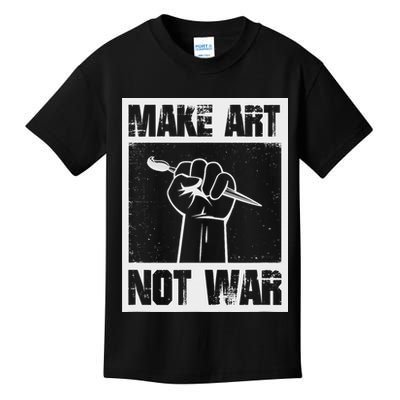 Make Art Not War Kids T-Shirt