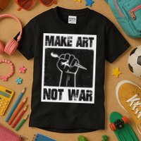Make Art Not War Kids T-Shirt