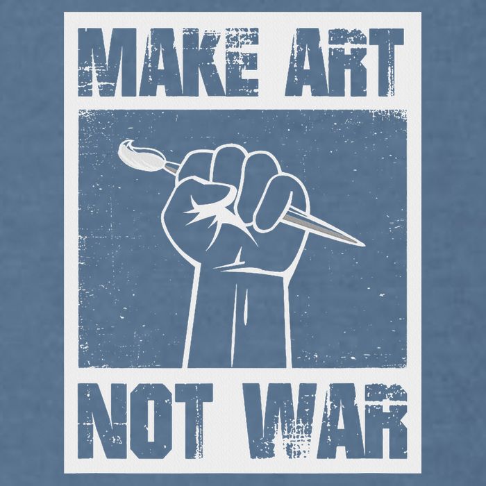 Make Art Not War Garment-Dyed Sweatshirt