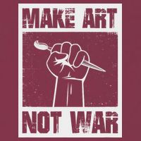 Make Art Not War 16oz Travel Tumbler