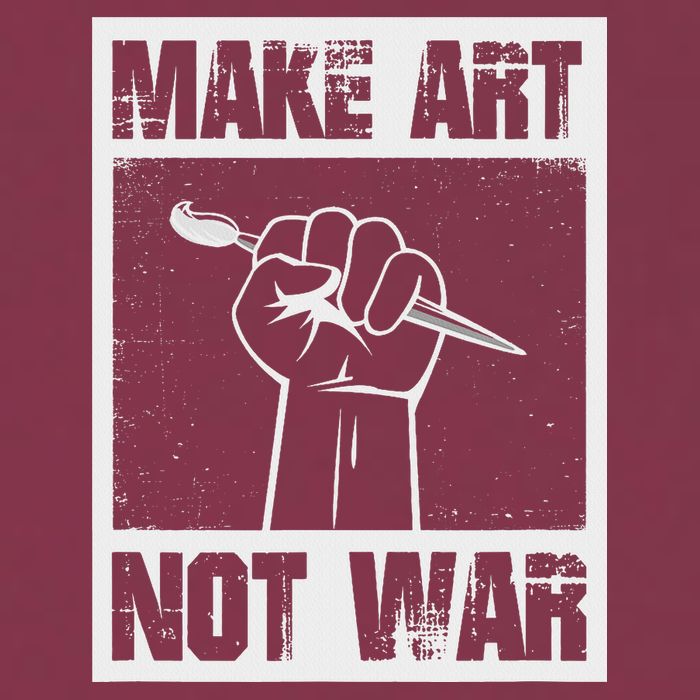Make Art Not War 16oz Travel Tumbler