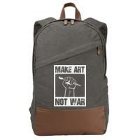 Make Art Not War Cotton Canvas Backpack