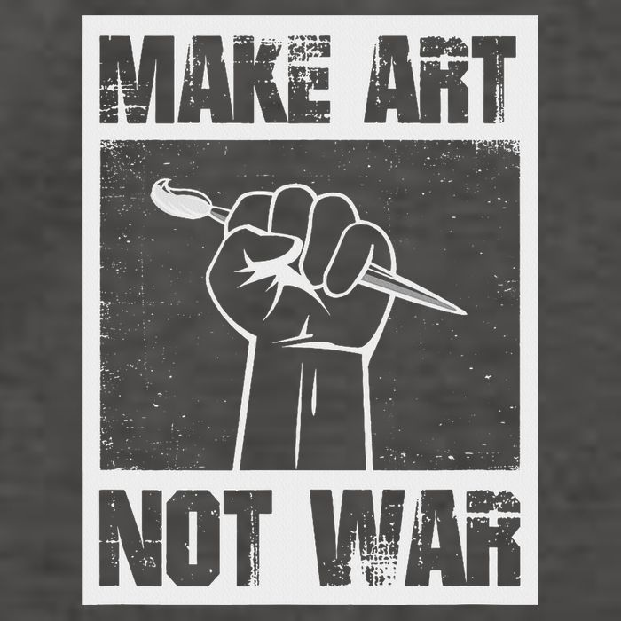 Make Art Not War Vector Backpack