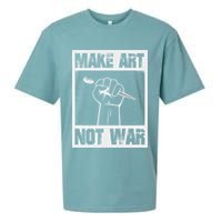 Make Art Not War Sueded Cloud Jersey T-Shirt