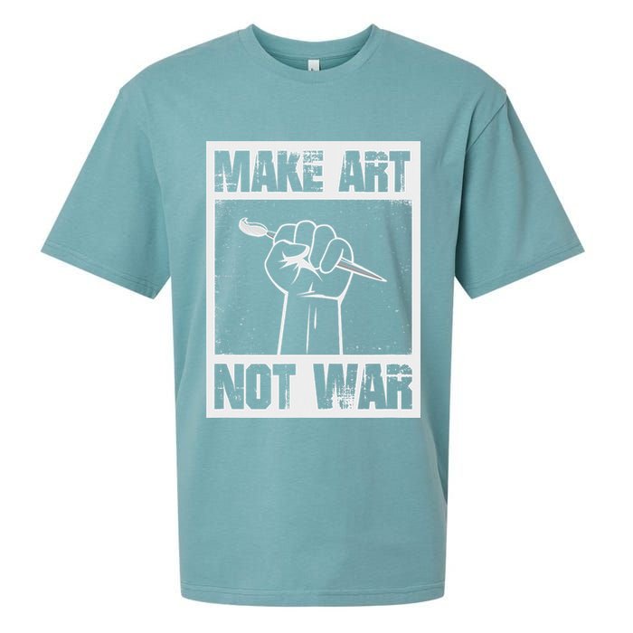 Make Art Not War Sueded Cloud Jersey T-Shirt