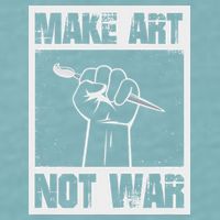 Make Art Not War Sueded Cloud Jersey T-Shirt
