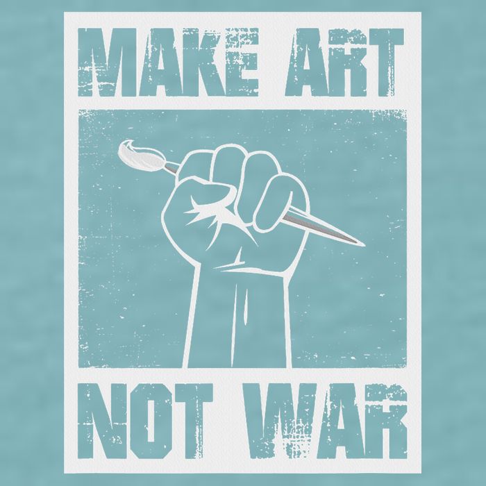 Make Art Not War Sueded Cloud Jersey T-Shirt