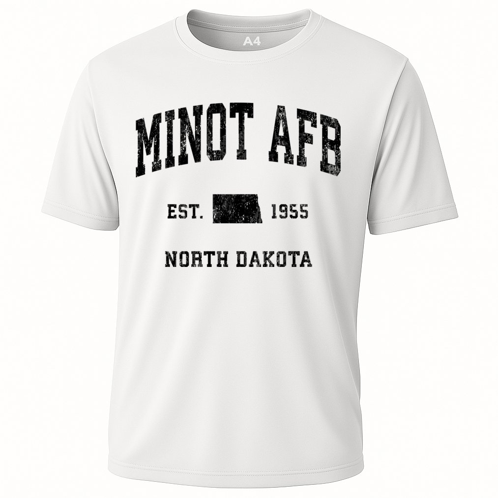 Minot Afb North Dakota Nd Vintage Established Athletic Sports Design Cooling Performance Crew T-Shirt