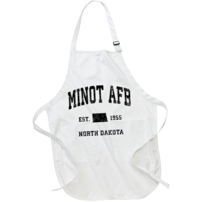 Minot Afb North Dakota Nd Vintage Established Athletic Sports Design Apron