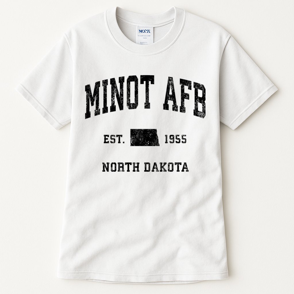 Minot Afb North Dakota Nd Vintage Established Athletic Sports Design Tall T-Shirt