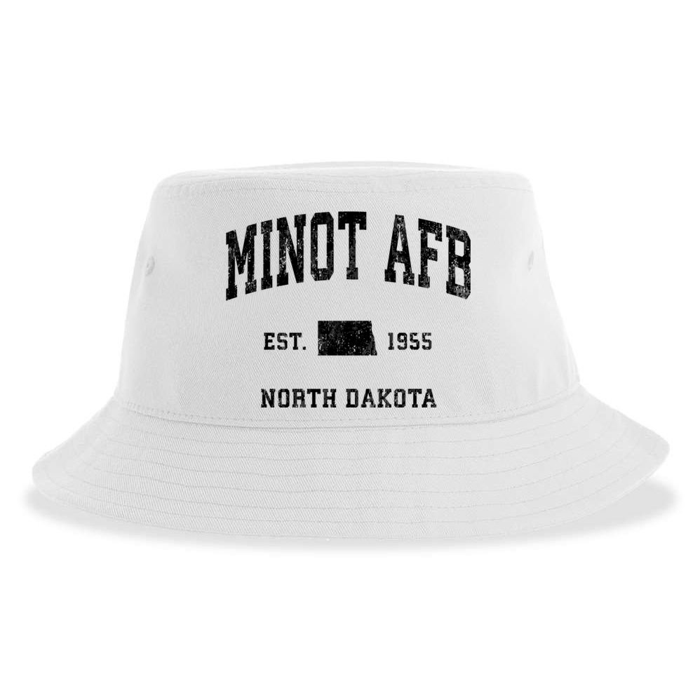 Minot Afb North Dakota Nd Vintage Established Athletic Sports Design Sustainable Bucket Hat