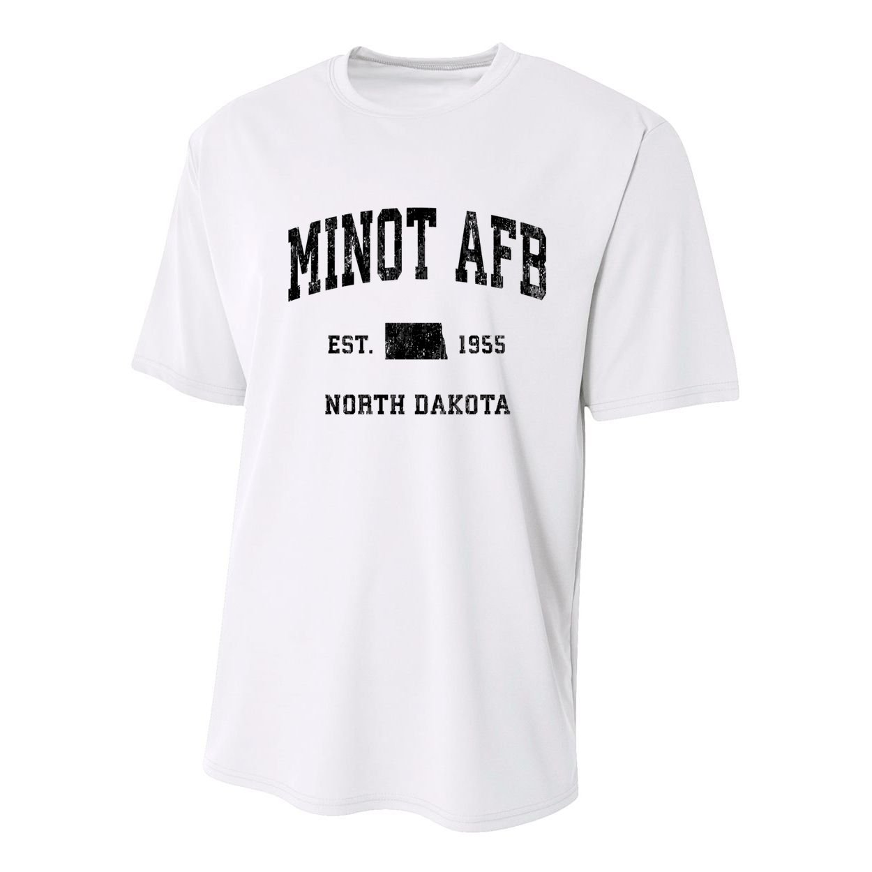 Minot Afb North Dakota Nd Vintage Established Athletic Sports Design Youth Performance Sprint T-Shirt