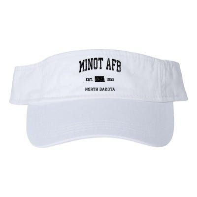 Minot Afb North Dakota Nd Vintage Established Athletic Sports Design Visor