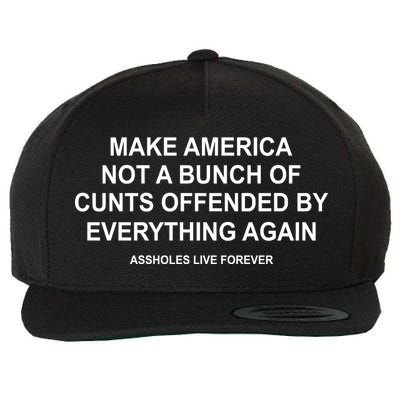 Make America Not A Bunch Of Cunts Offended By Everything Again Wool Snapback Cap