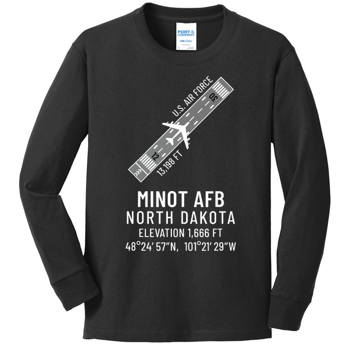 Minot Afb North Dakota 5th Bomb Wing Gifts Kids Long Sleeve Shirt