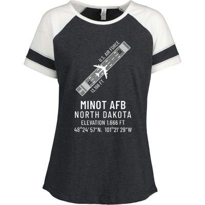 Minot Afb North Dakota 5th Bomb Wing Gifts Enza Ladies Jersey Colorblock Tee