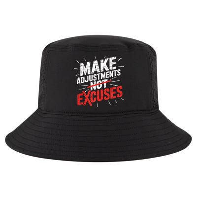 Make Adjustments Not Excuse Motivational Hustle Discipline  Cool Comfort Performance Bucket Hat