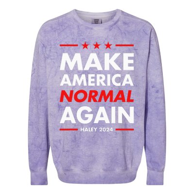 Make America Normal Again Haley 2024 Presidential Election Colorblast Crewneck Sweatshirt