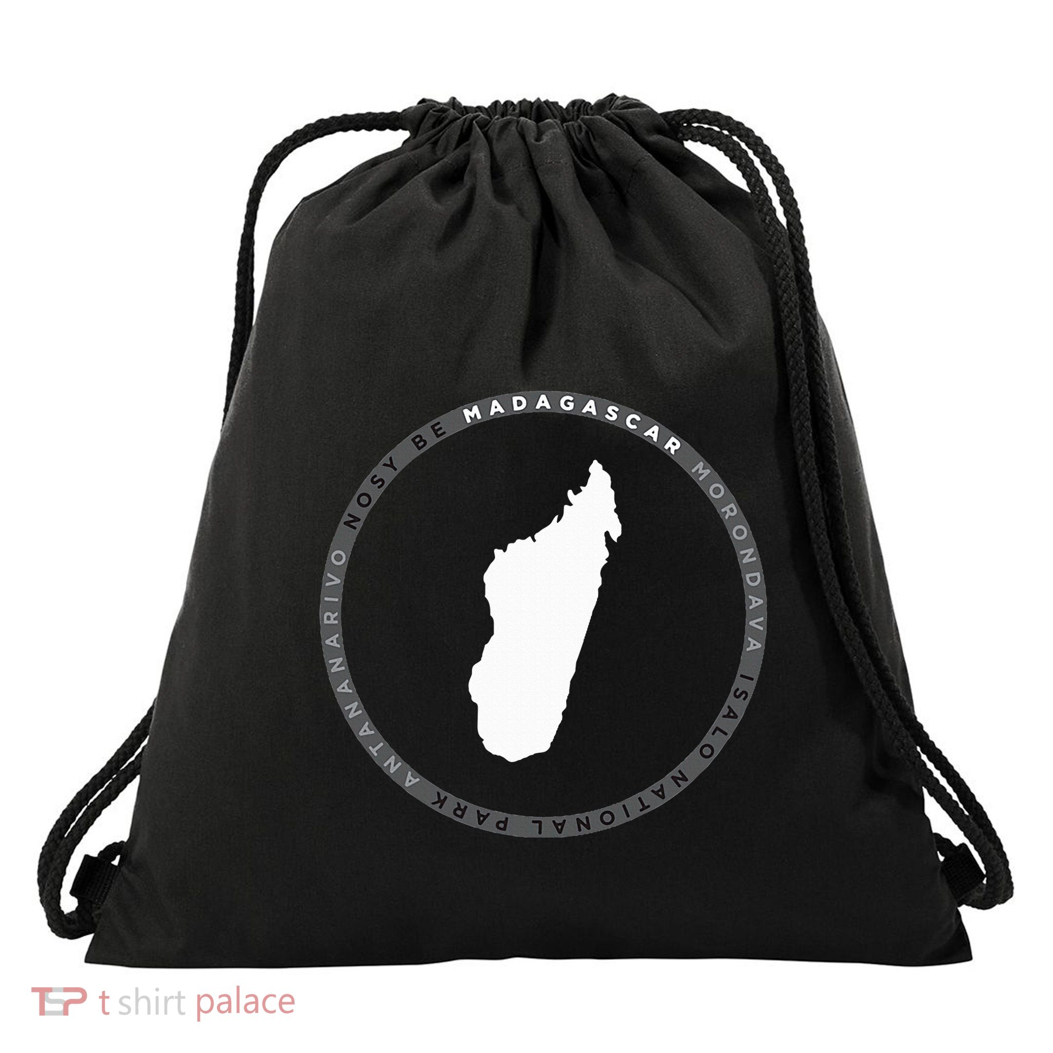 Madagascar Antananarivo Nosy Be Isalo Graphic Drawstring Bag