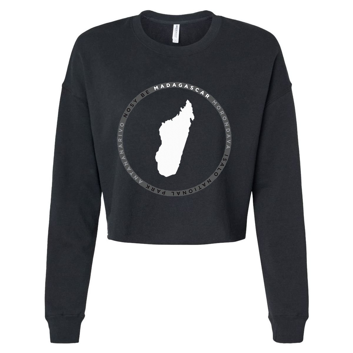 Madagascar Antananarivo Nosy Be Isalo Graphic Cropped Pullover Crew