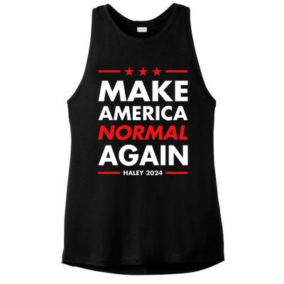 Make America Normal Again Haley 2024 Presidential Election Ladies PosiCharge Tri-Blend Wicking Tank