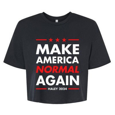 Make America Normal Again Haley 2024 Presidential Election Bella+Canvas Jersey Crop Tee