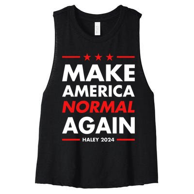 Make America Normal Again Haley 2024 Presidential Election Women's Racerback Cropped Tank