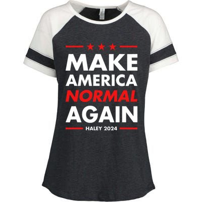 Make America Normal Again Haley 2024 Presidential Election Enza Ladies Jersey Colorblock Tee