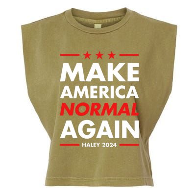 Make America Normal Again Haley 2024 Presidential Election Garment-Dyed Women's Muscle Tee