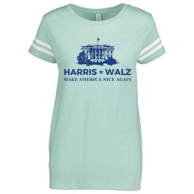 Make America Nice Again Harris Walz Enza Ladies Jersey Football T-Shirt