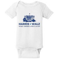 Make America Nice Again Harris Walz Baby Bodysuit