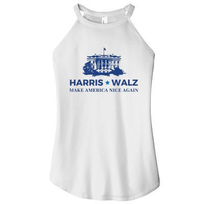 Make America Nice Again Harris Walz Women’s Perfect Tri Rocker Tank