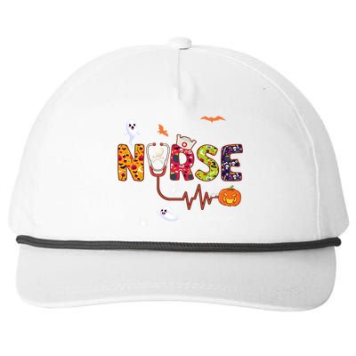 Medical Assistant Nurse Scary Halloween Ghost Spider Nursing Gift Snapback Five-Panel Rope Hat