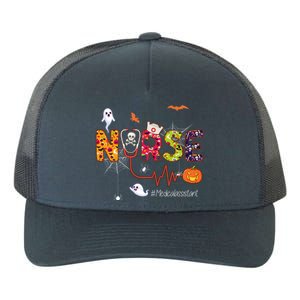 Medical Assistant Nurse Scary Halloween Ghost Spider Nursing Gift Yupoong Adult 5-Panel Trucker Hat