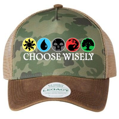 Mana Symbols Gathering Magic Choose Wisely  Legacy Tie Dye Trucker Hat
