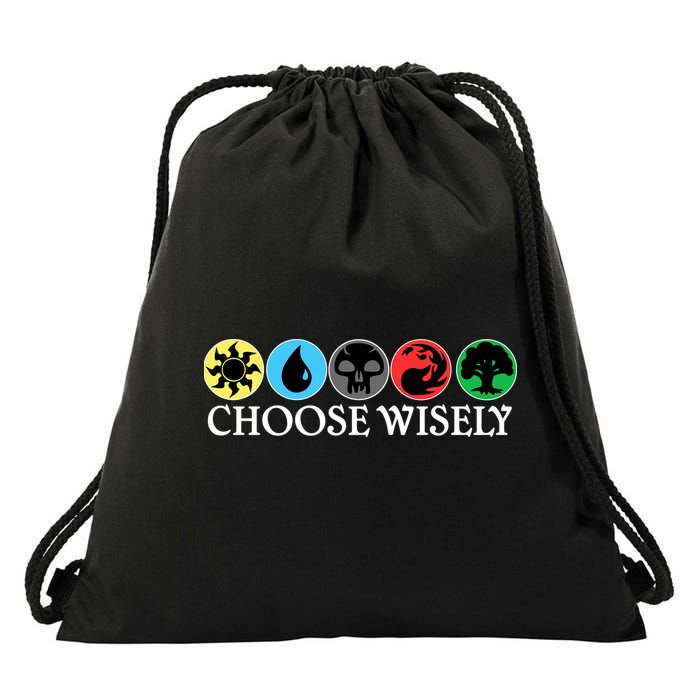 Mana Symbols Gathering Magic Choose Wisely  Drawstring Bag