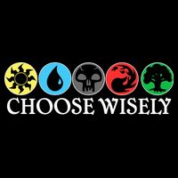 Mana Symbols Gathering Magic Choose Wisely  Drawstring Bag
