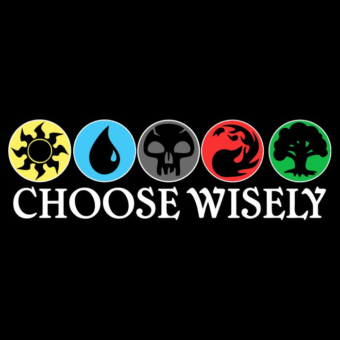 Mana Symbols Gathering Magic Choose Wisely  Drawstring Bag