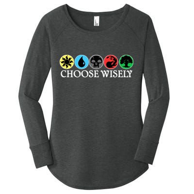 Mana Symbols Gathering Magic Choose Wisely  Women's Perfect Tri Tunic Long Sleeve Shirt