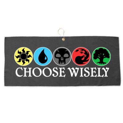 Mana Symbols Gathering Magic Choose Wisely  Large Microfiber Waffle Golf Towel