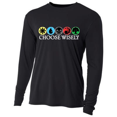 Mana Symbols Gathering Magic Choose Wisely  Cooling Performance Long Sleeve Crew