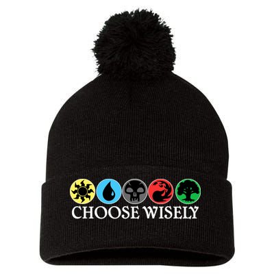 Mana Symbols Gathering Magic Choose Wisely  Pom Pom 12in Knit Beanie