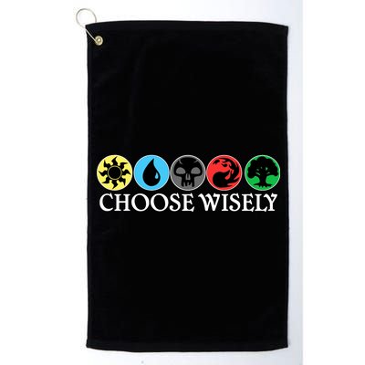 Mana Symbols Gathering Magic Choose Wisely  Platinum Collection Golf Towel