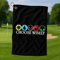 Mana Symbols Gathering Magic Choose Wisely  Golf Towel