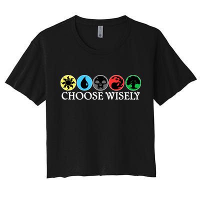 Mana Symbols Gathering Magic Choose Wisely  Crop Top