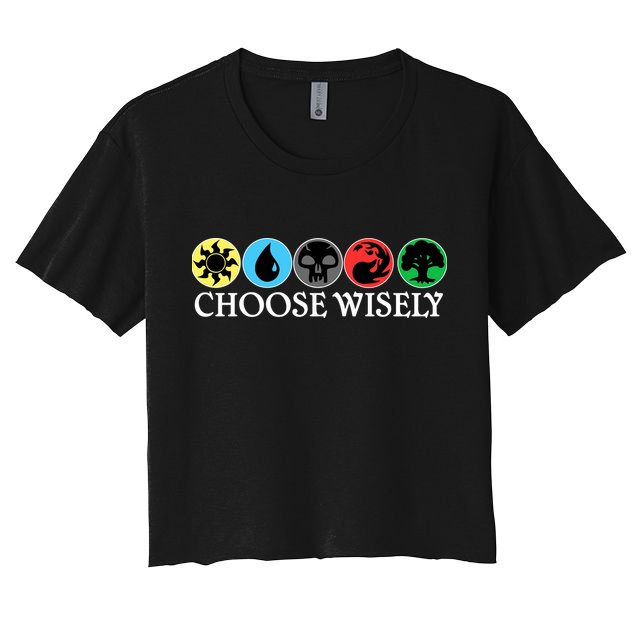 Mana Symbols Gathering Magic Choose Wisely  Crop Top